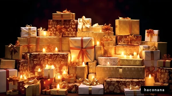 煌びやかなギフトの山