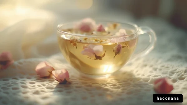 花びらの浮かぶお茶