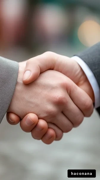 ビジネスシーンでの握手