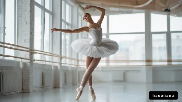 バレエダンサーの美しい舞