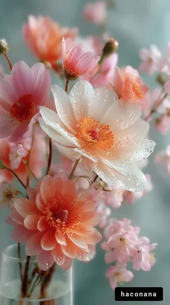 美しい花々のアレンジメント