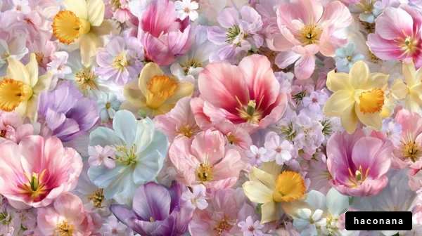 色とりどりの花々