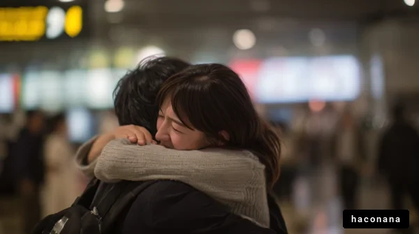 空港での感動的な再会