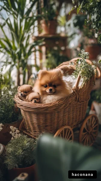 可愛い犬とその子犬たち