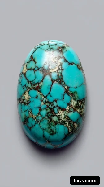美しいターコイズの卵型石