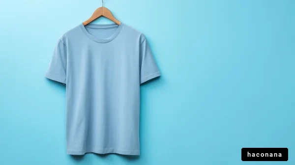 青いTシャツの写真