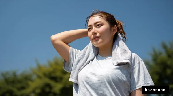 スポーツ中の女性