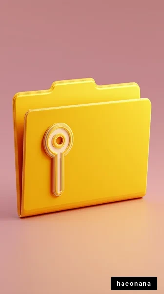 鍵付きフォルダーのイメージ