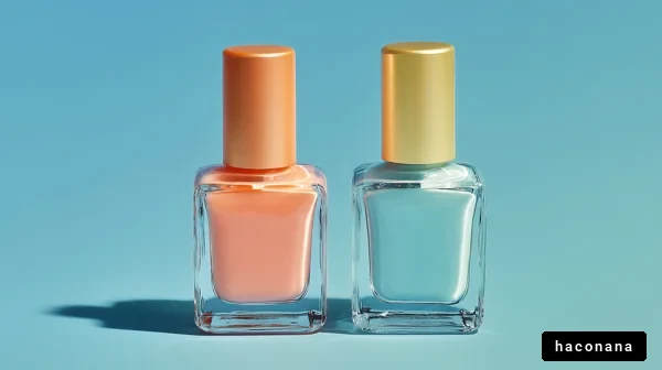 鮮やかなネイルポリッシュの瓶