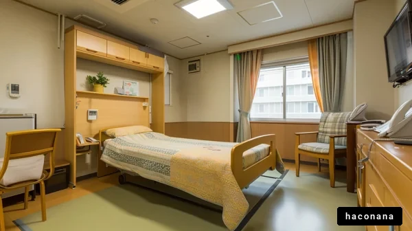 快適な病室の内部