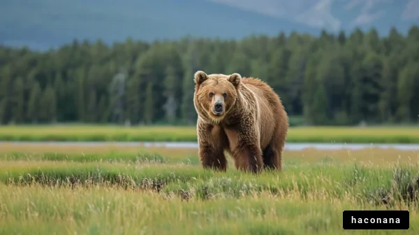 美しい自然の中のクマ