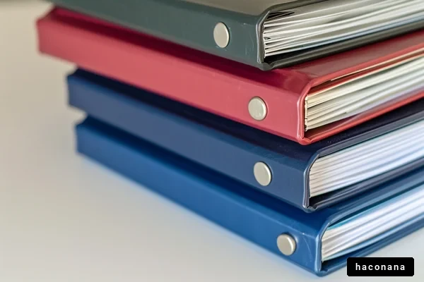 カラフルなバインダーのシーン