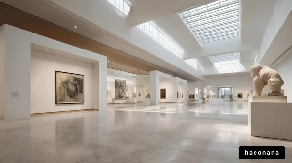 モダンな美術館の内部