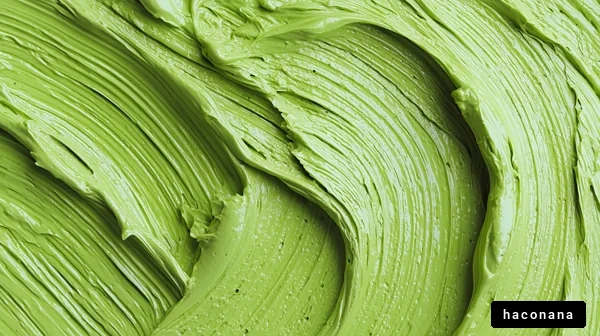 緑のクリームのテクスチャ