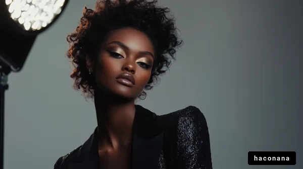 洗練されたモデルのポートレート