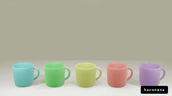 カラフルなマグカップ