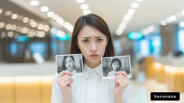 表情に困惑する女性