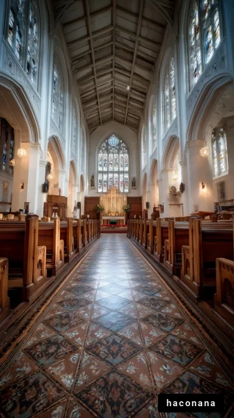 美しい教会の内部景観