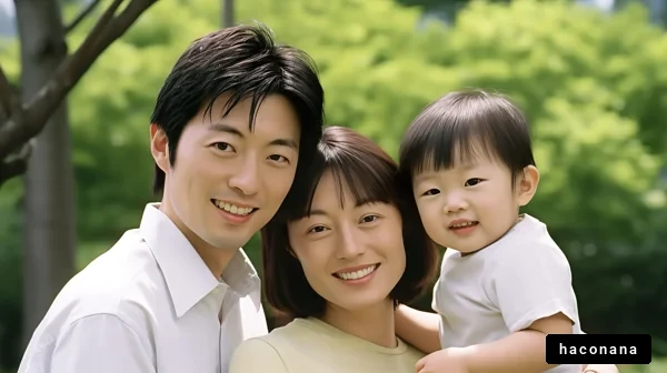 家族の笑顔が素敵な写真