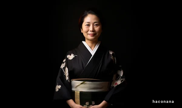 伝統的な着物を纏う女性