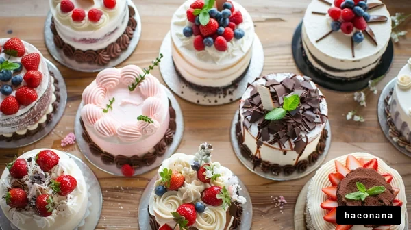 美味しいケーキの盛り合わせ
