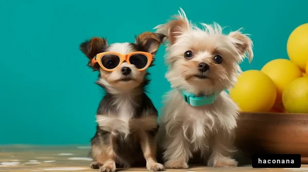 かわいい犬たちの仲良しショット