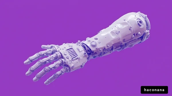 未来的なロボットの手