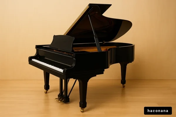 美しい黒いグランドピアノ