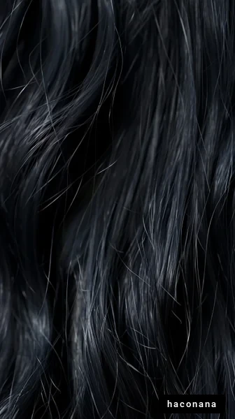 黒い髪の毛のテクスチャ