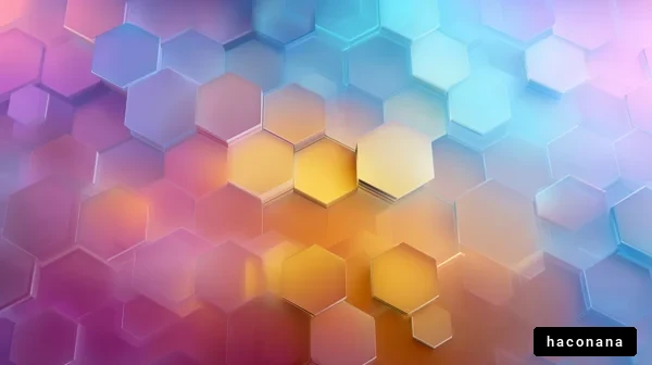 カラフルな六角形の背景
