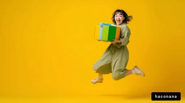 楽しい贈り物の瞬間