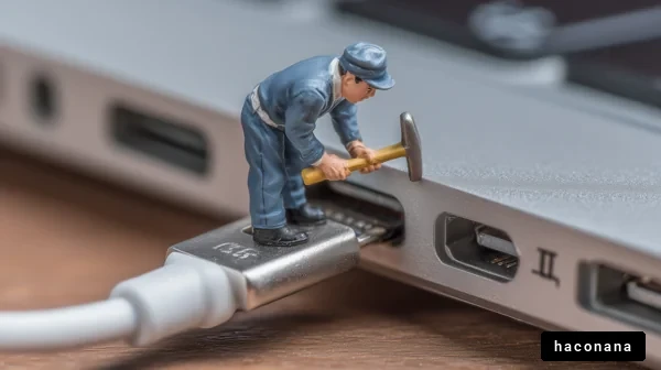 ミニチュア作業員の作業