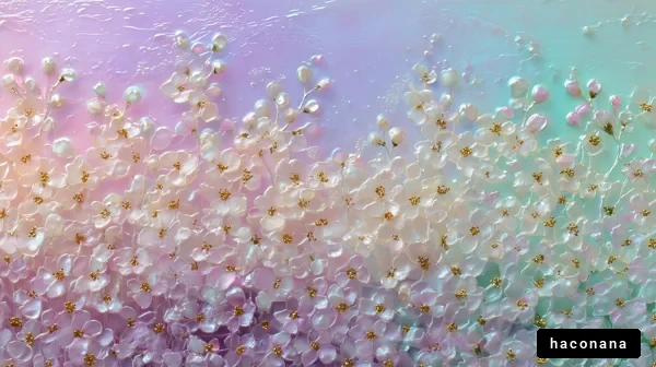 美しい花々の抽象画