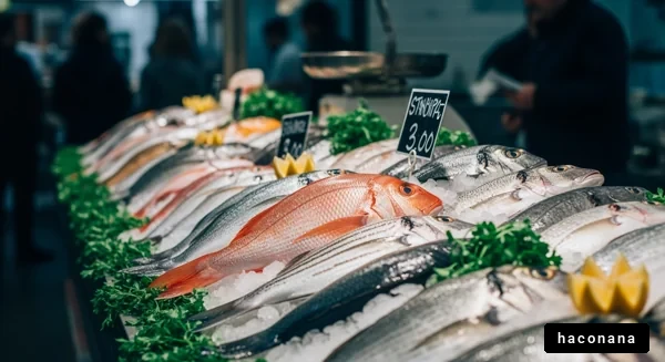 色とりどりの新鮮な魚