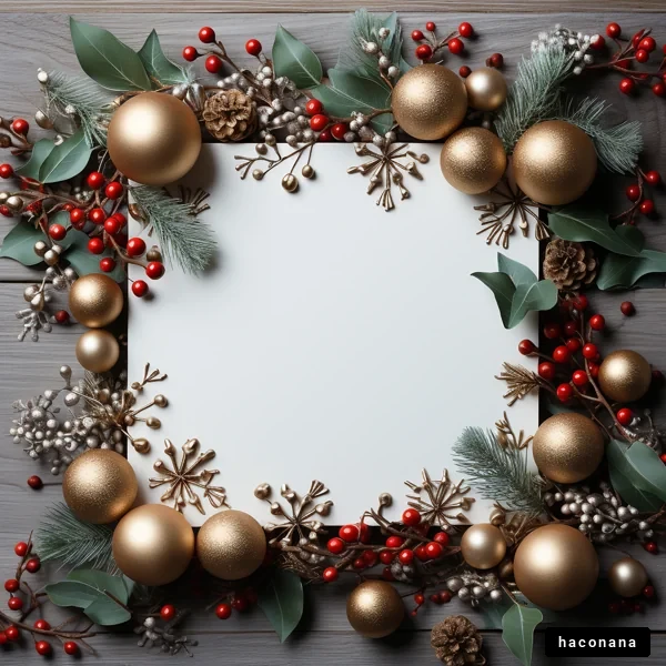 クリスマスの装飾フレーム