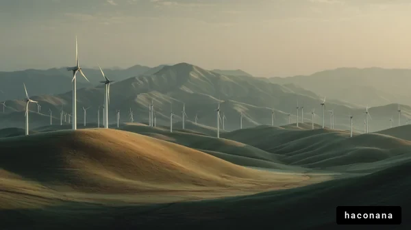 風力発電と美しい風景