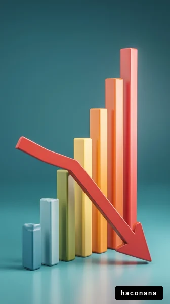 グラフの下降トレンド