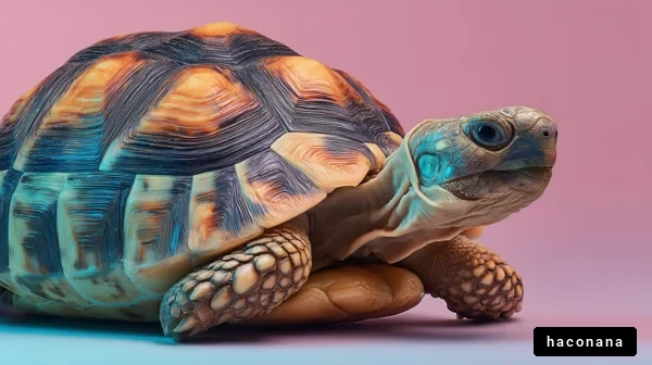 カラフルな亀のポートレート