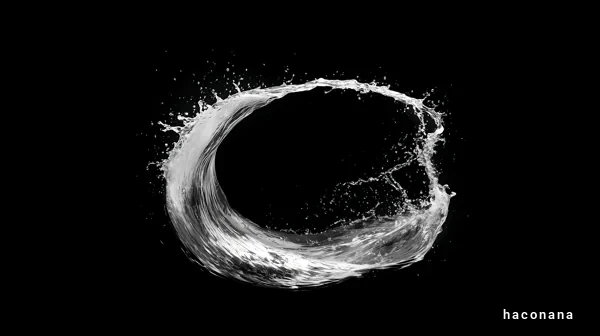 水の流れのアート