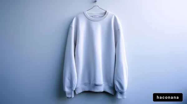 シンプルな白のスウェット