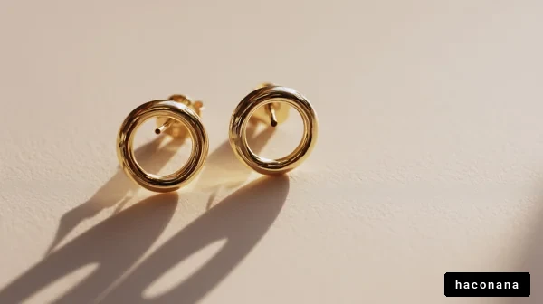 エレガントなゴールドのピアス