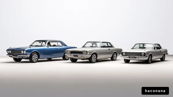 クラシックカーの美しい並び