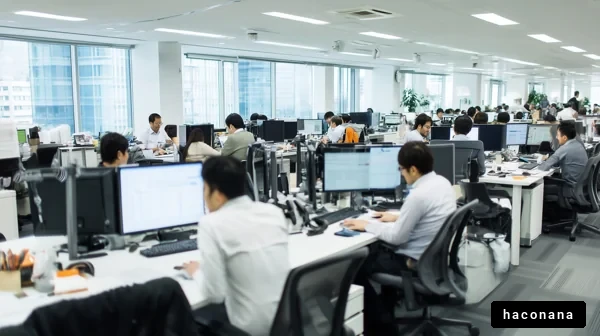 オフィスで働く人々