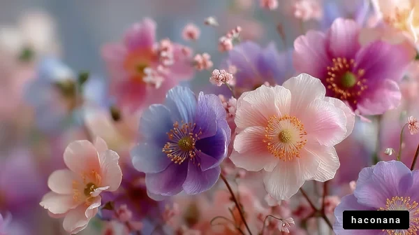 色とりどりの花々