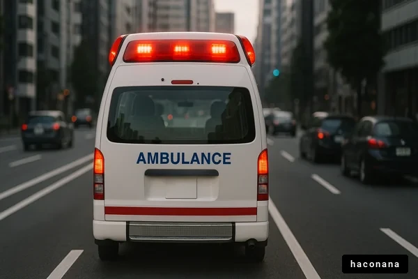 救急車の走行シーン