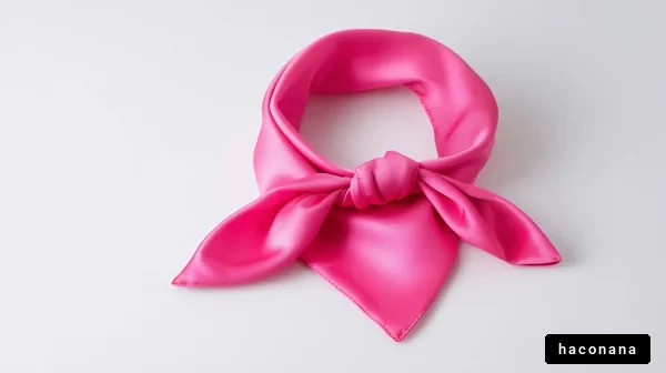 ピンクのスカーフの写真