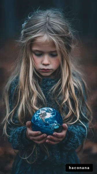 地球を抱く少女