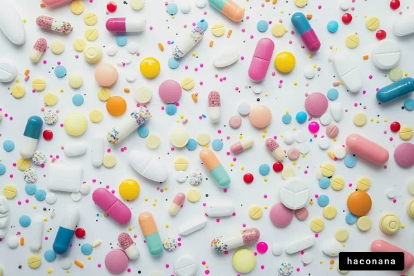 カラフルな薬のパターン