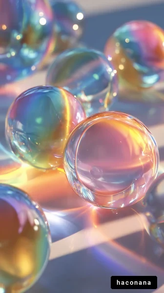 光の反射と透明な球体