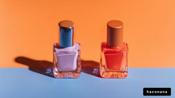 ネイルポリッシュの美しい配置